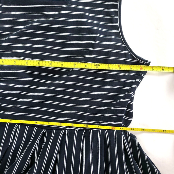 ASOS Criss Cross SIZE 12 Open Back Floral Summer Sleeveless Striped Midi Dress - Picture 10 of 12